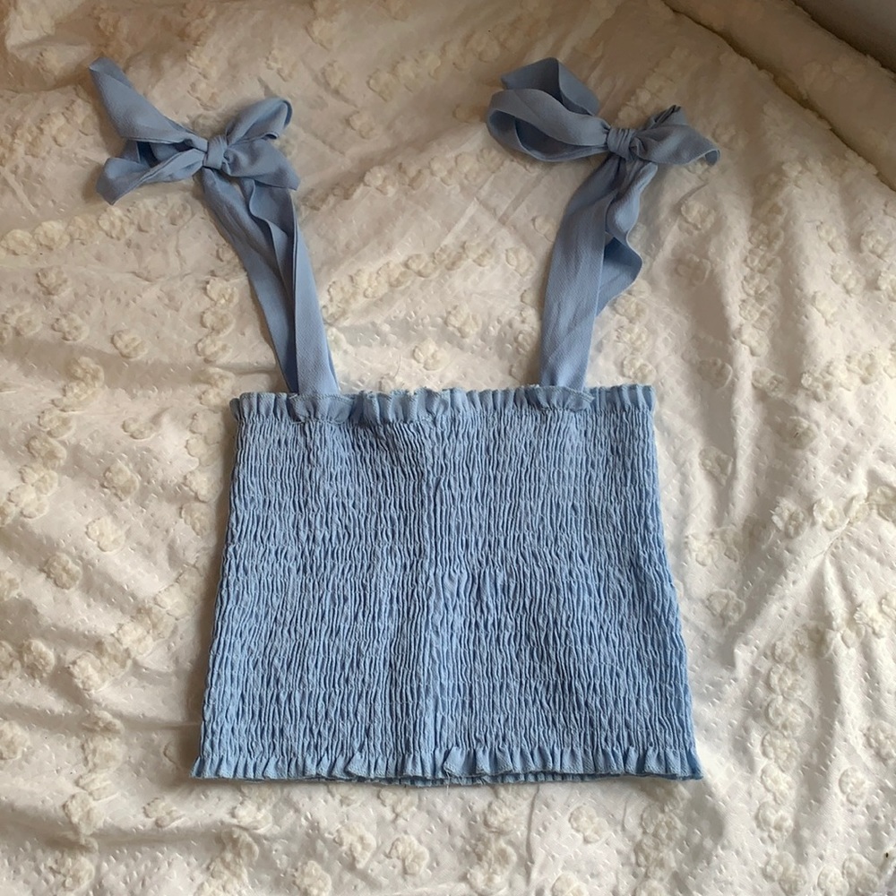 baby blue crop top
